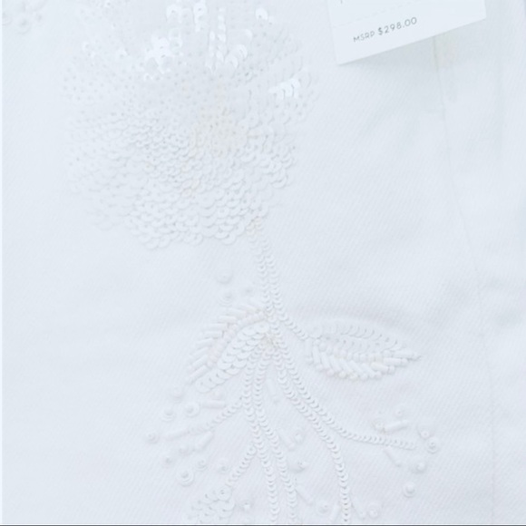 JBrand  New Woman Bonny Embellished Denim Skirt Sz 6 Small 25 Cotton Regular$298 - Picture 2 of 10